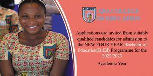 APPLICATION FOR ADMISSION – 2022/2023 ACADEMIC YEAR