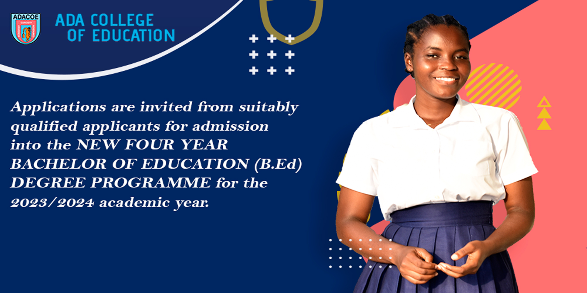 APPLICATION FOR ADMISSION – 2023/2024 ACADEMIC YEAR