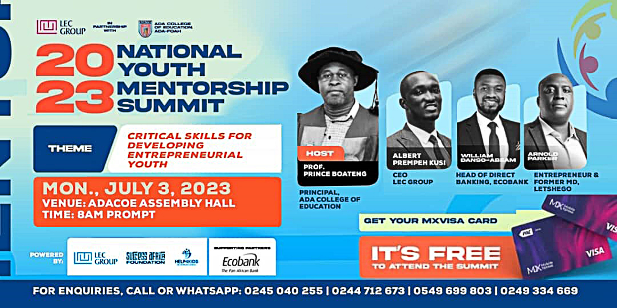 Ada College of Education Hosted 2023 National Youth Mentorship Summit